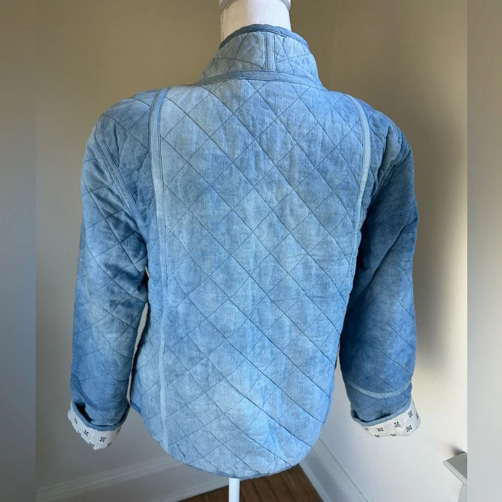 Dylan Los Angeles Reversible Blue Quilted Jacket Medium NWT - Picture 7 of 9